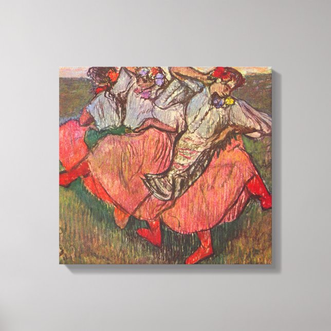 Three Russian Dancers by Edgar Degas Canvas Print (Front)