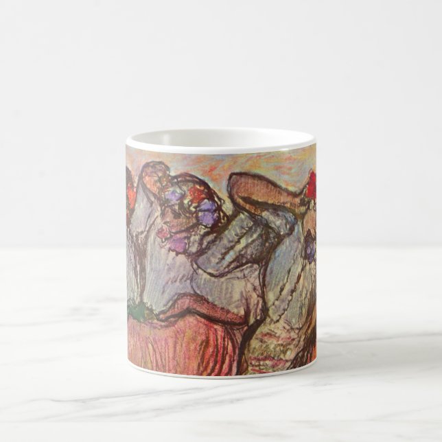 Three Russian Dancers by Edgar Degas Coffee Mug (Center)