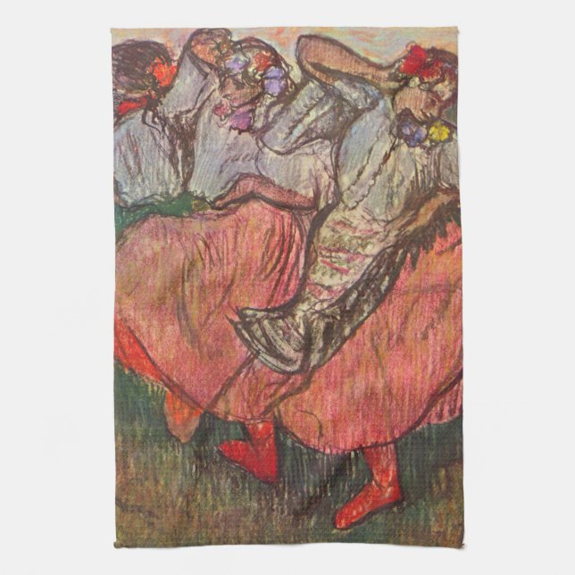 Three Russian Dancers by Edgar Degas Kitchen Towel (Vertical)