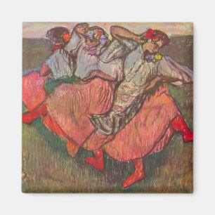 Three Russian Dancers by Edgar Degas Magnet