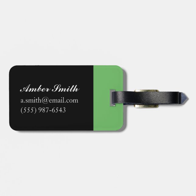 Three Sailboats Bray Dunes France Luggage Tag (Back Horizontal)