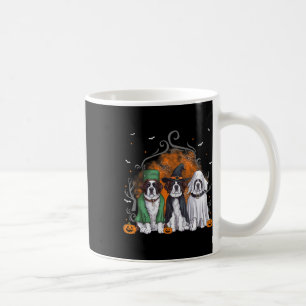 Three Saint Bernard St. Bernard Dog Halloween Ghos Coffee Mug