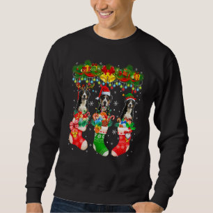 Three Santa Reindeer Elf Greater Swiss Mountains X Sweatshirt