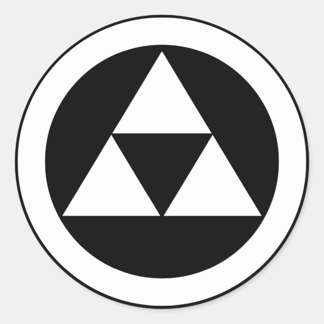 Three scales in circle classic round sticker (Front)