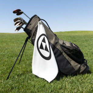 Three scales in circle golf towel
