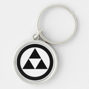 Three scales in circle keychain