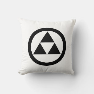 Three scales in circle throw pillow