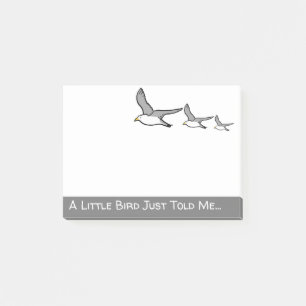 Three Seagull Flying in a Row. Birder Post-it Notes