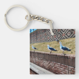 Three seagulls keychain
