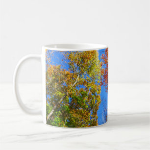 Three Shades of Colorful Fall Maple Trees Coffee Mug