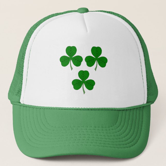 Three Shamrocks Trucker Hat (Front)