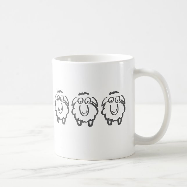 three sheeps coffee mug (Right)