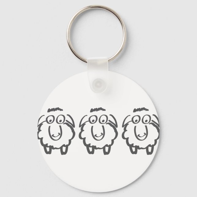 three sheeps keychain (Front)