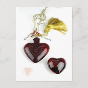 Three Shiny Hearts Postcard