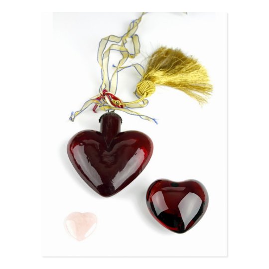 Three Shiny Hearts Postcard