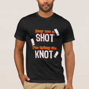 Three Shot Glasses For Groom - Dark Background T-Shirt