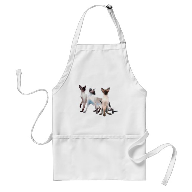 Three Siamese Cats Standard Apron (Front)