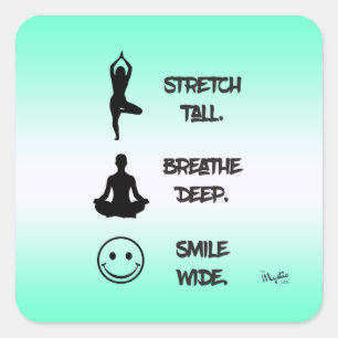 Three Simple Reminders Square Sticker