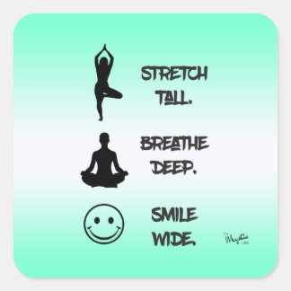 Three Simple Reminders Square Sticker