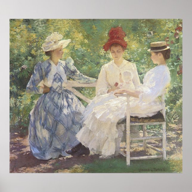 Three Sisters, Edmund Charles Tarbell Poster (Front)