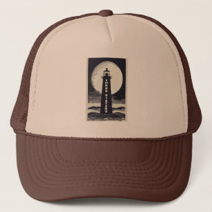 Three Sisters Lighthouse Massachusetts Moon Trucker Hat
