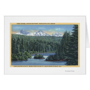 Three Sisters Mountains Near Bend, OR from Scott