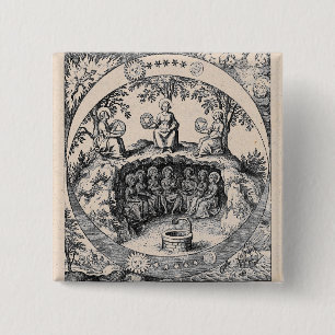 Three Sisters of Alchemy 2 Inch Square Button