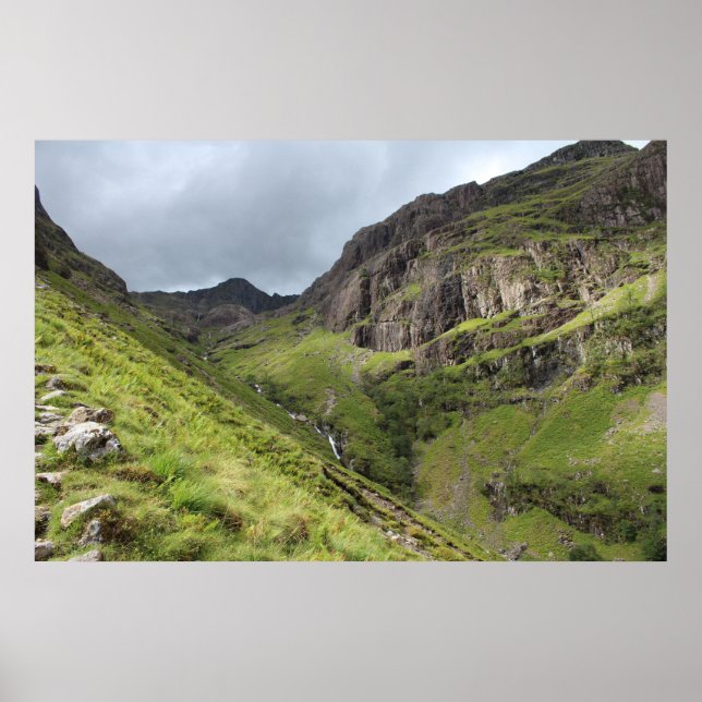 Three Sisters of Glencoe, Mountains, Scotland Poster (Front)