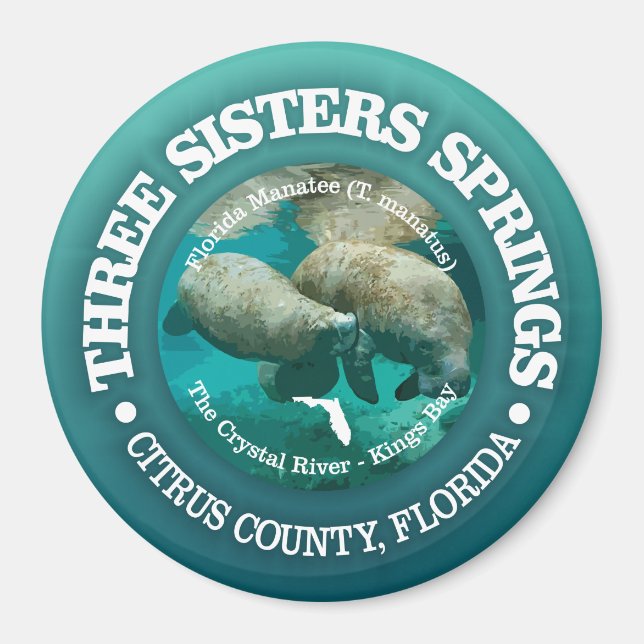 Three Sisters Springs (rd) Magnet (Front)