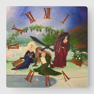 Three Sisters Square Wall Clock