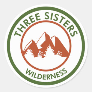 Three Sisters Wilderness Classic Round Sticker