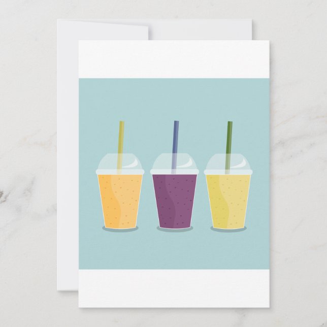 Three Smoothies Invitation (Front)