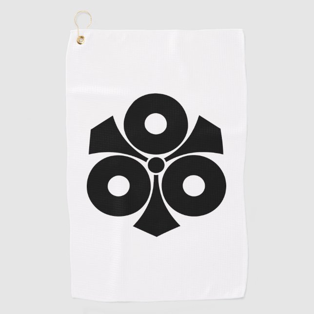 Three snake eyes with swords golf towel (Front)