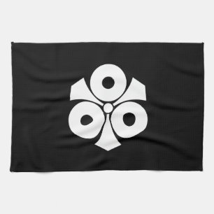 Three snake eyes with swords kitchen towel