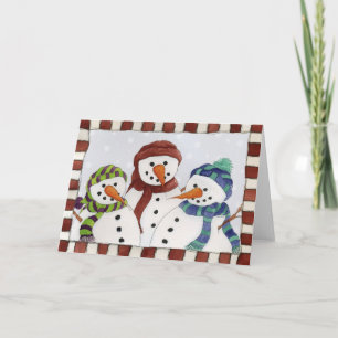 Three Snowmen Card