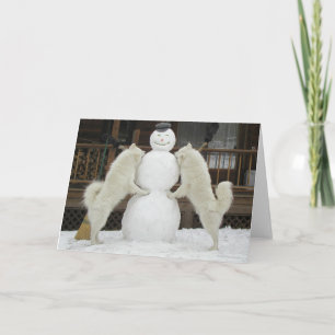 "Three Snowmen" Greeting Card