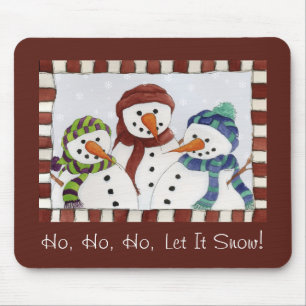 Three Snowmen Mousepad