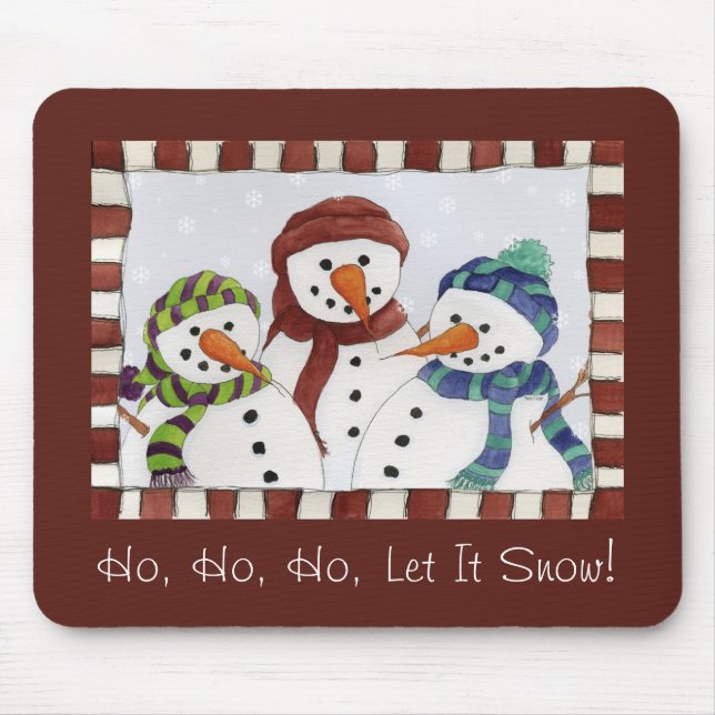 Three Snowmen Mousepad (Front)