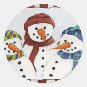 Three Snowmen Sticker