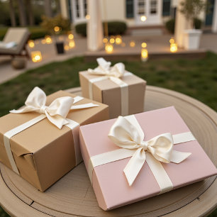 Three Solid Colour Neutral Tones  Wrapping Paper Sheet