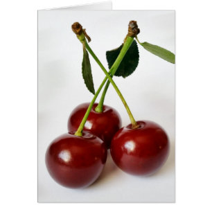 three sour cherries