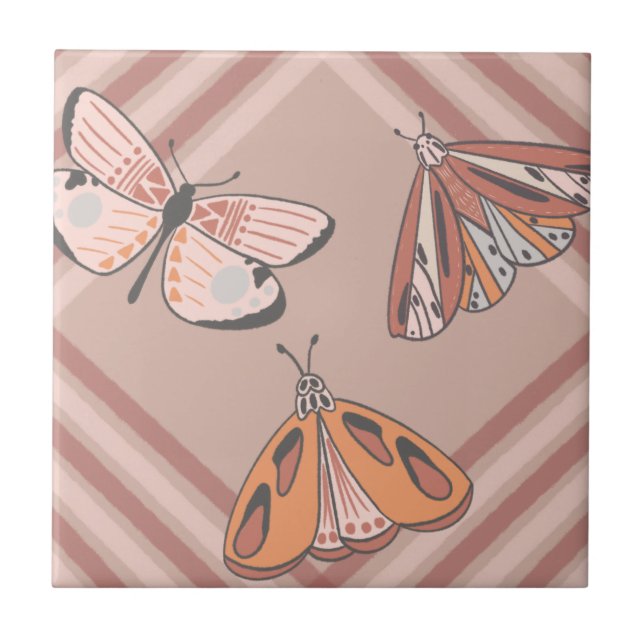 Three Southwest Butterflies   Tile (Front)