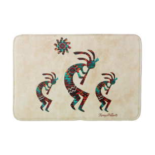 Three Southwest Kokopelli Bath Mat
