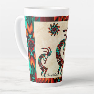 Three Southwest Kokopelli Latte Mug