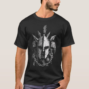 Three Spartan Warriors: Helmet Design T-Shirt