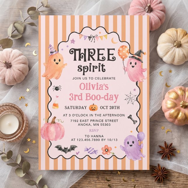 Three Spirit 3rd Birthday Invitation  (Creator Uploaded)