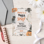 Three Spirit Cute Halloween 3rd Birthday Invite Vellum Invitations<br><div class="desc">👻🎃 Three Spirit – Cute Halloween 3rd Birthday Vellum Invitations 🕸️✨ Celebrate your little one's third birthday with a spooky-cute twist! 👻🎀 These adorable vellum invitations feature a whimsical ghost and Halloween theme, perfect for a fun and festive birthday bash. Ideal for costume parties, trick-or-treat fun, and magical Halloween celebrations,...</div>