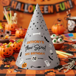 Three Spirit! Halloween 3rd Birthday Party Hat