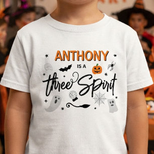 Three Spirit! Halloween 3rd Birthday Party Toddler T-shirt