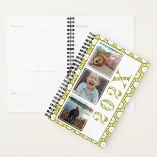 Three Square Photos Geometric Yearly Photo Planner